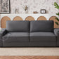 Sofa, Modern Sofa with USB & Cup Holders, Comfy Couch for Living Room (Grey Chenille)