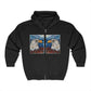 Eagle and Pattern Full Zip Hoodie - Unisex Heavy Blend Sweatshirt - Perfect for Nature Lovers - Deracco