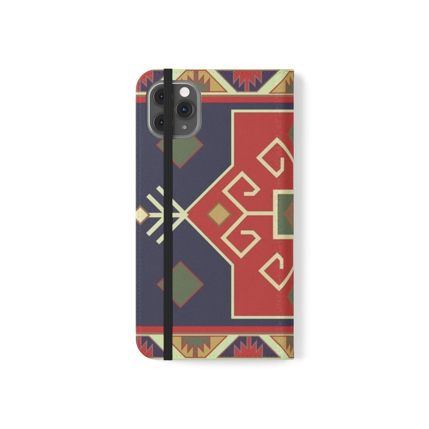 Stylish Flip Cases with Geometric Pattern - Phone Wallet Cover for Trendy Protection