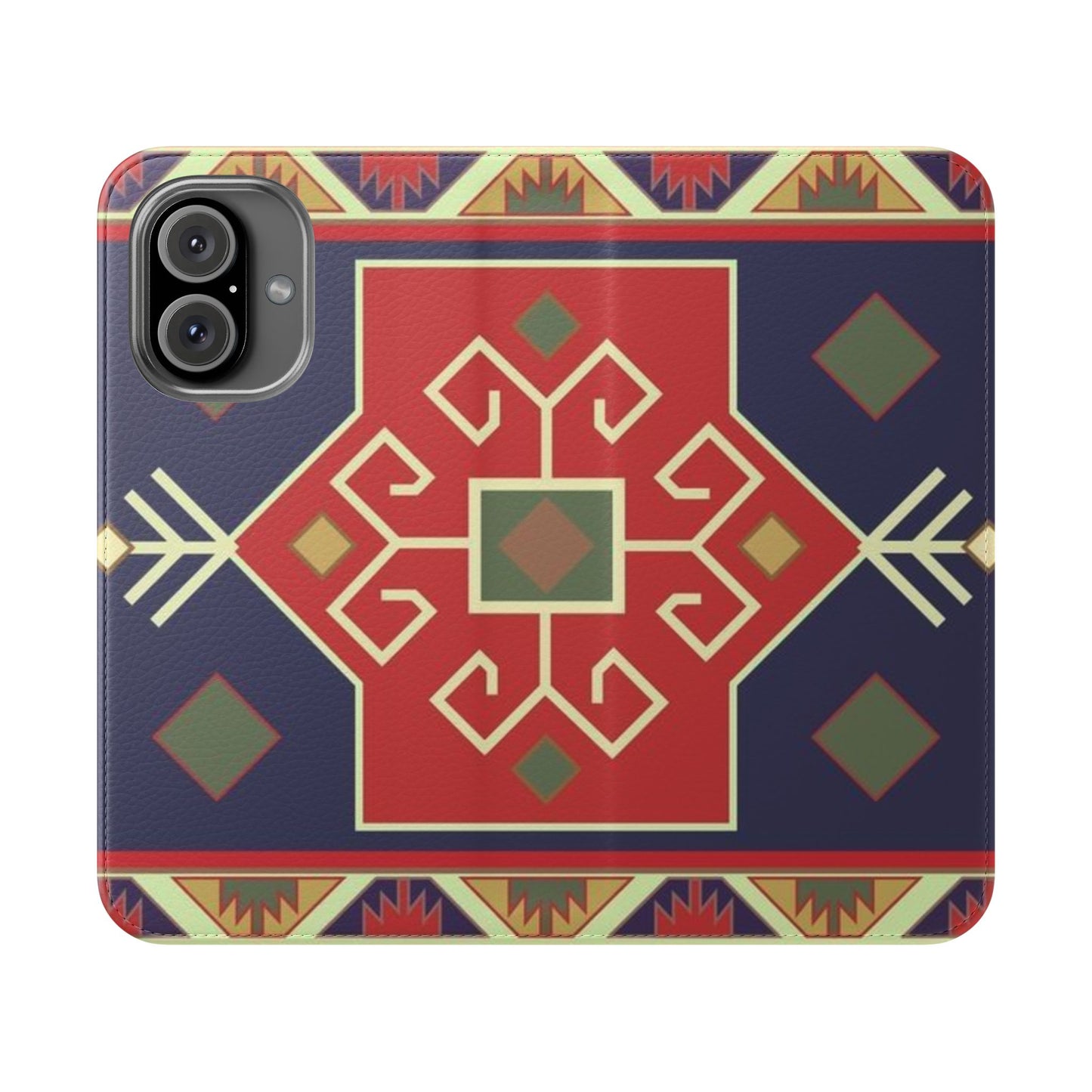 Stylish Flip Cases with Geometric Pattern - Phone Wallet Cover for Trendy Protection