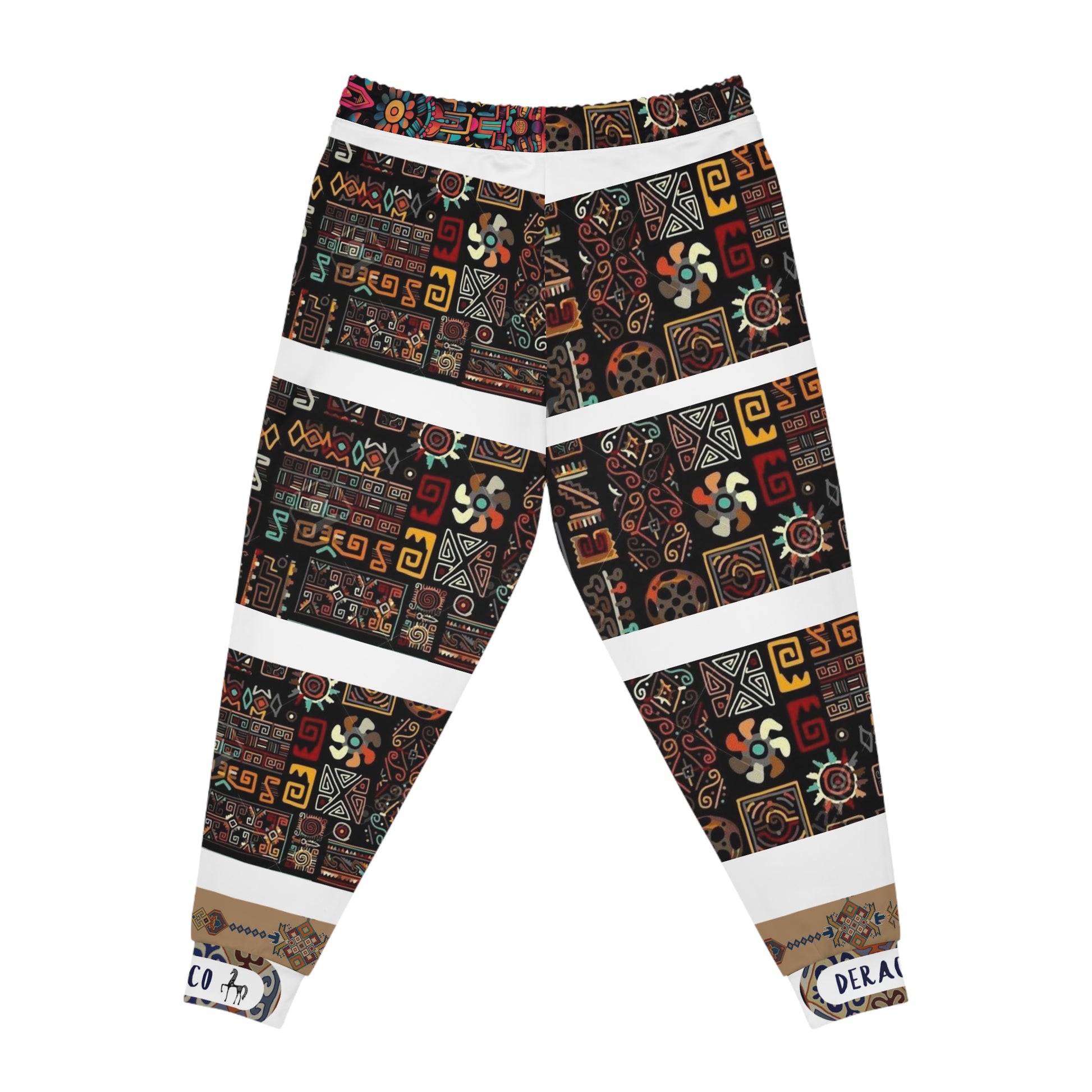 Tribal Pattern Athletic Joggers - Stylish & Comfortable Activewear - Deracco