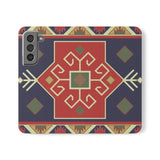 Stylish Flip Cases with Geometric Pattern - Phone Wallet Cover for Trendy Protection