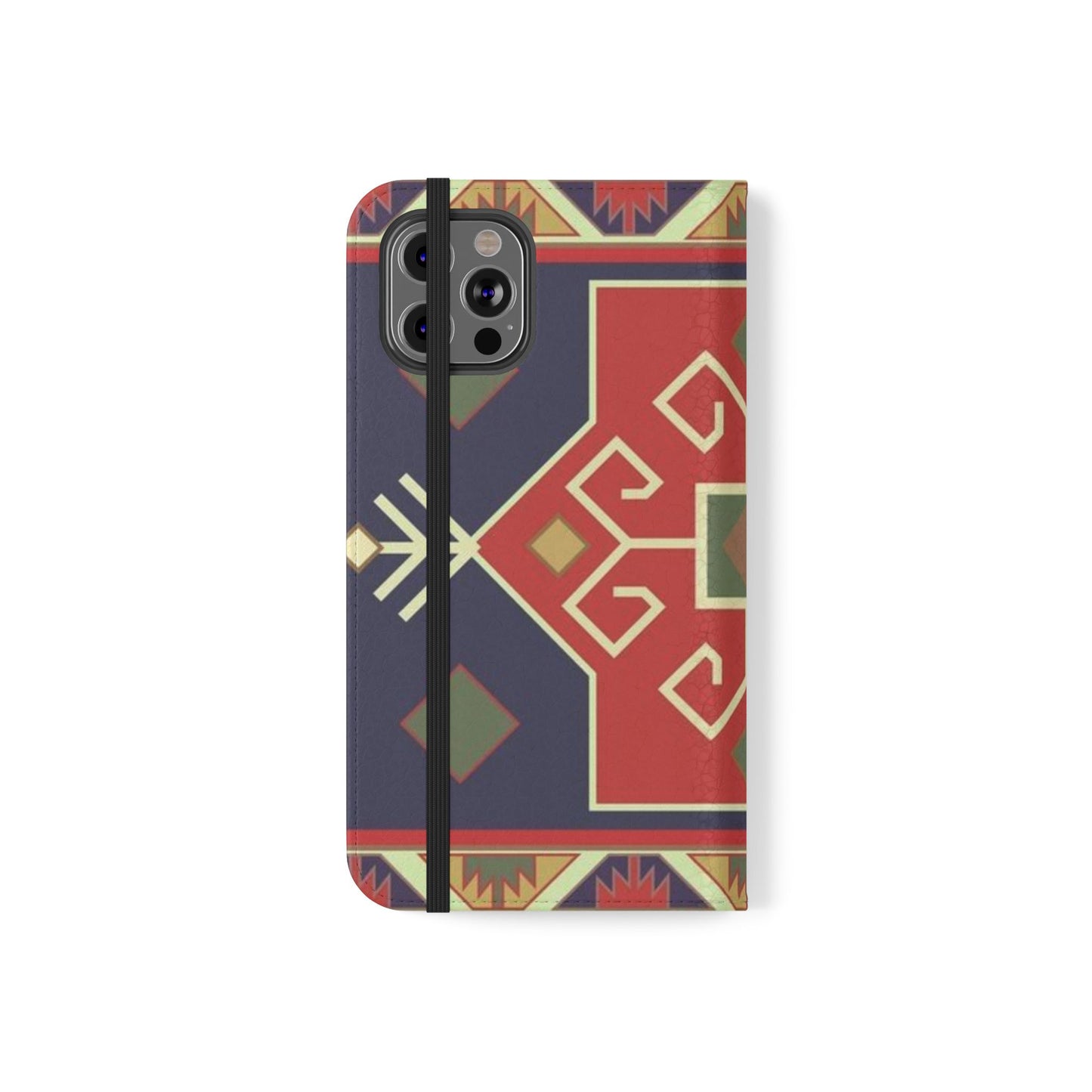 Stylish Flip Cases with Geometric Pattern - Phone Wallet Cover for Trendy Protection