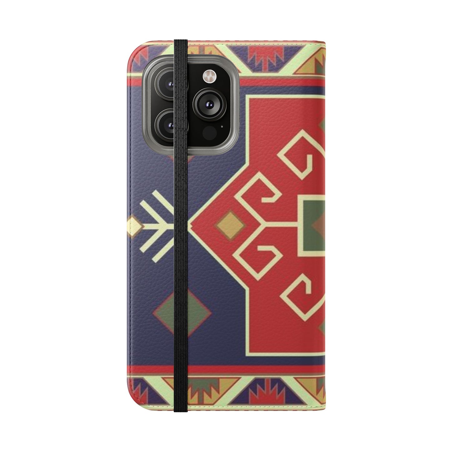 Stylish Flip Cases with Geometric Pattern - Phone Wallet Cover for Trendy Protection