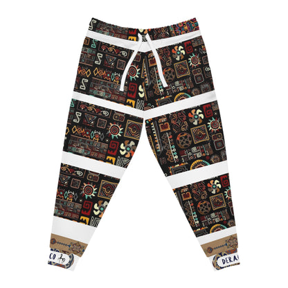 Tribal Pattern Athletic Joggers - Stylish & Comfortable Activewear - Deracco