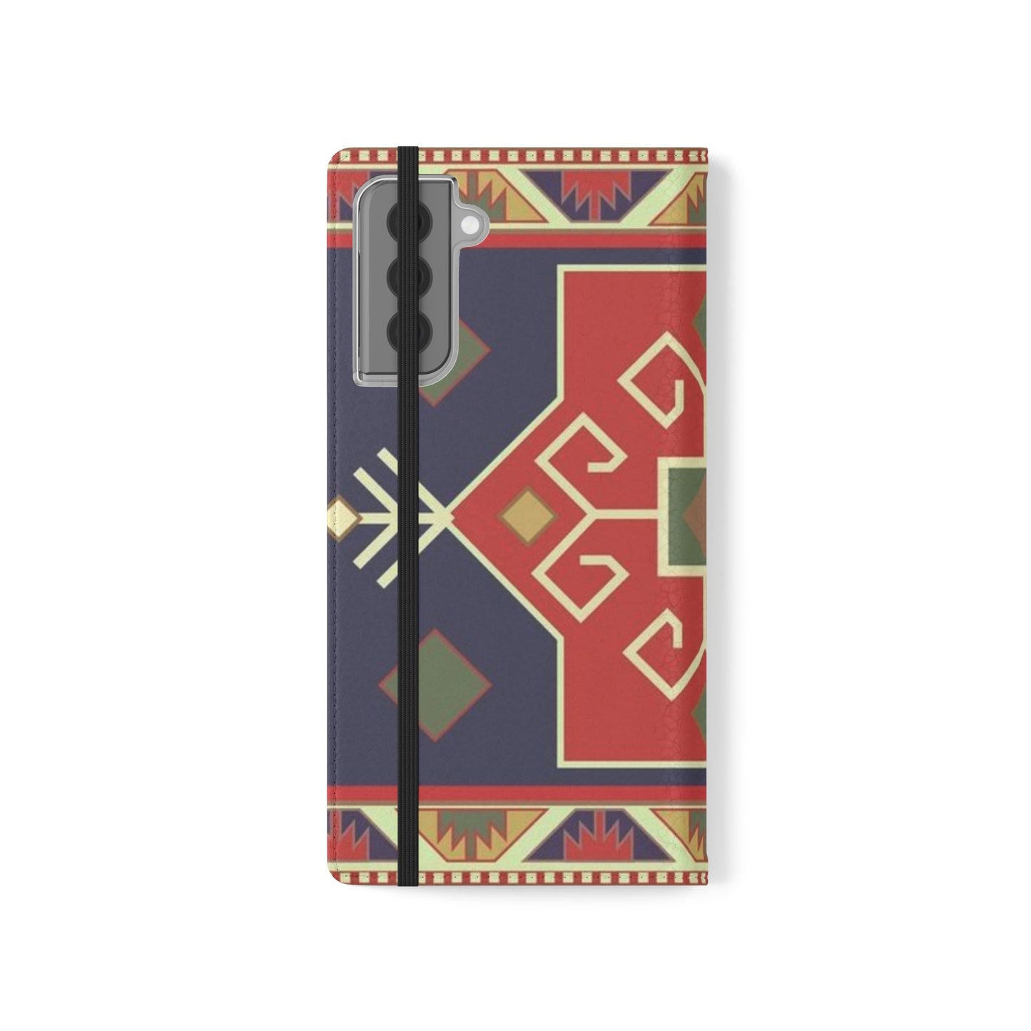 Stylish Flip Cases with Geometric Pattern - Phone Wallet Cover for Trendy Protection