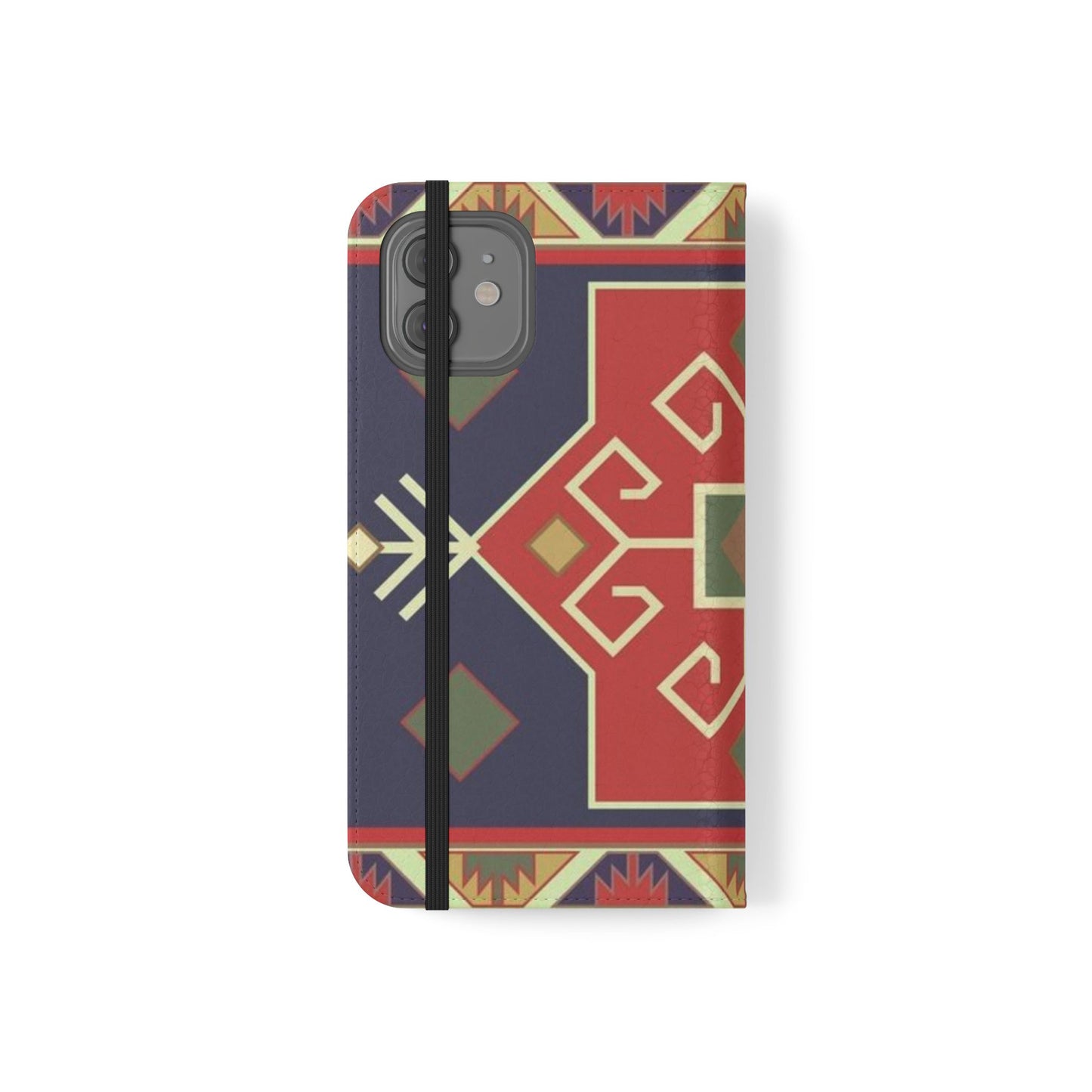 Stylish Flip Cases with Geometric Pattern - Phone Wallet Cover for Trendy Protection