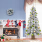 1 Pc 6 Feet Artificial Xmas Tree With 589 Flocked Branch Tips And 48 Xmas Balls