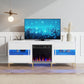 63-inch Fireplace TV Cabinet, Media Entertainment Center Console Table, Living Room Fireplace TV Stand