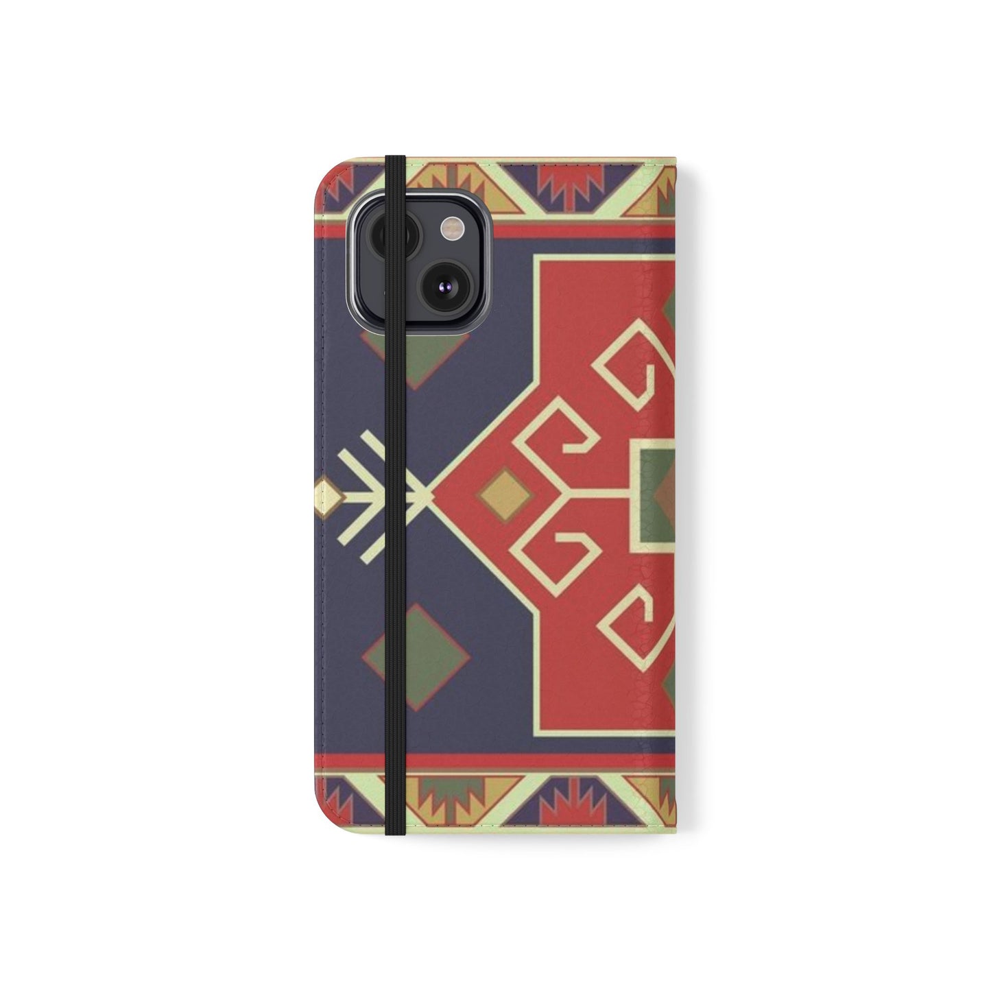 Stylish Flip Cases with Geometric Pattern - Phone Wallet Cover for Trendy Protection