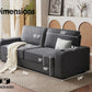 Sofa, Modern Sofa with USB & Cup Holders, Comfy Couch for Living Room (Grey Chenille)