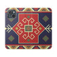 Stylish Flip Cases with Geometric Pattern - Phone Wallet Cover for Trendy Protection