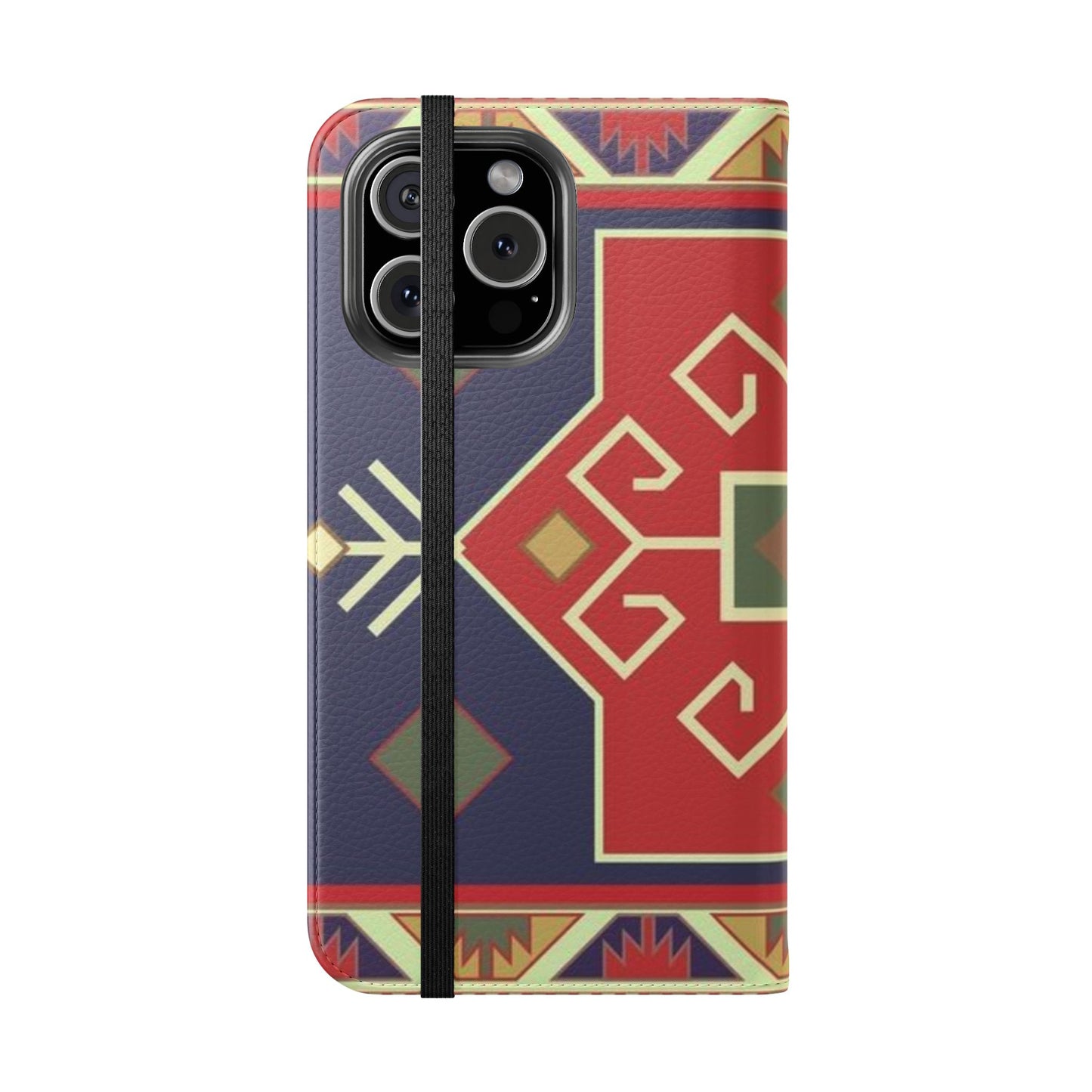 Stylish Flip Cases with Geometric Pattern - Phone Wallet Cover for Trendy Protection