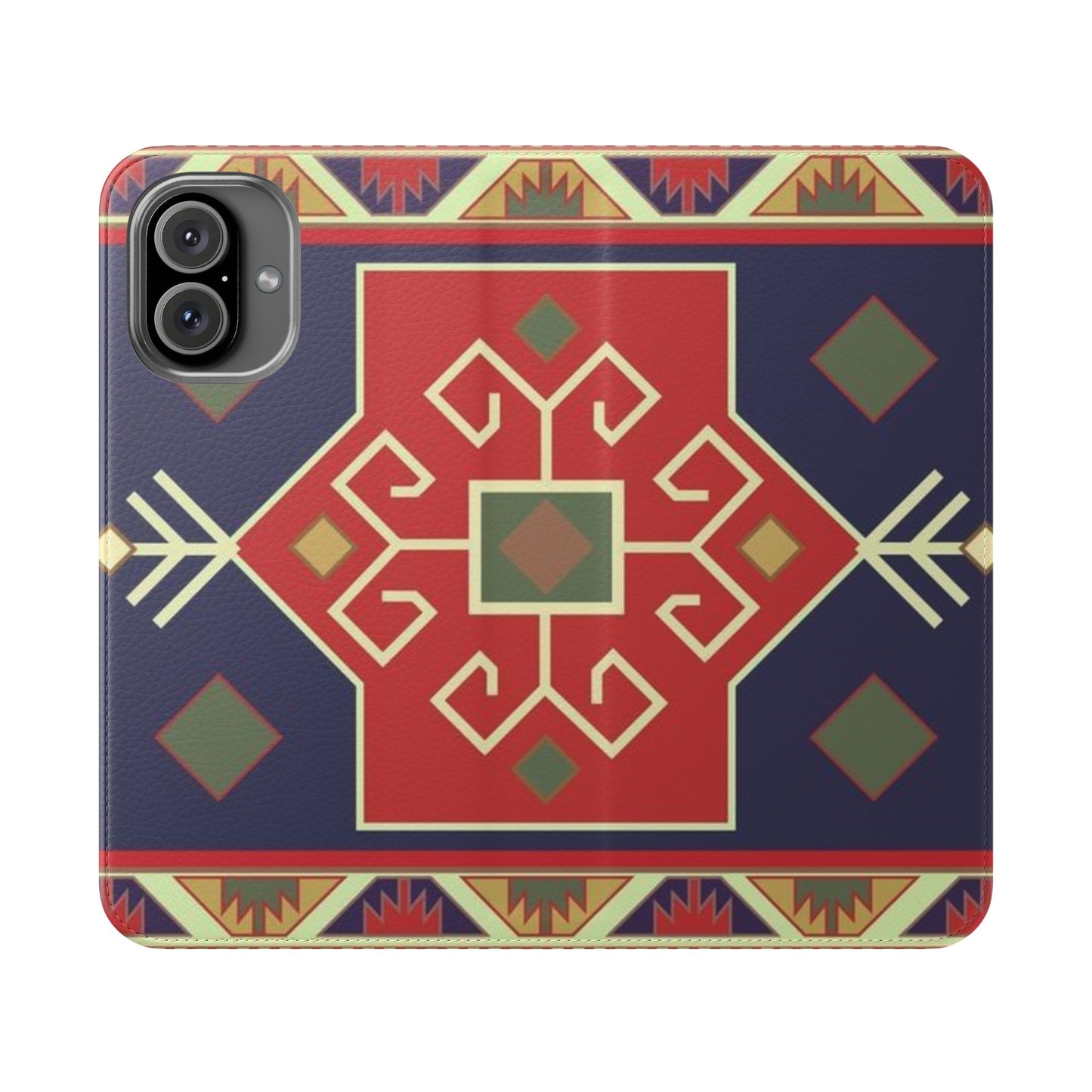 Stylish Flip Cases with Geometric Pattern - Phone Wallet Cover for Trendy Protection