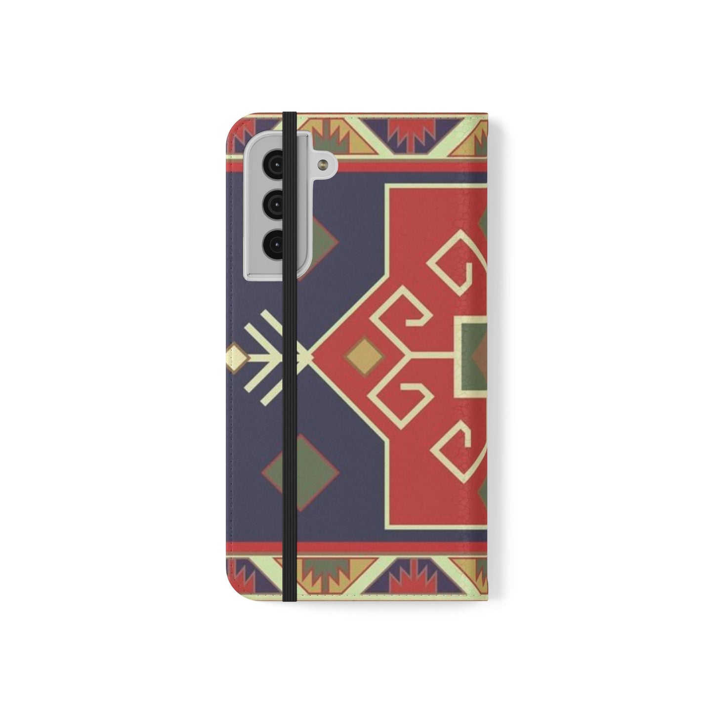 Stylish Flip Cases with Geometric Pattern - Phone Wallet Cover for Trendy Protection