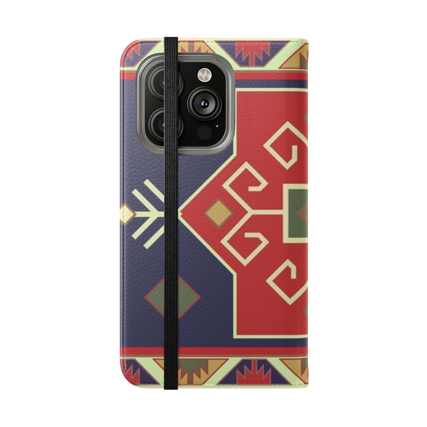 Stylish Flip Cases with Geometric Pattern - Phone Wallet Cover for Trendy Protection