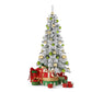 1 Pc 6 Feet Artificial Xmas Tree With 589 Flocked Branch Tips And 48 Xmas Balls