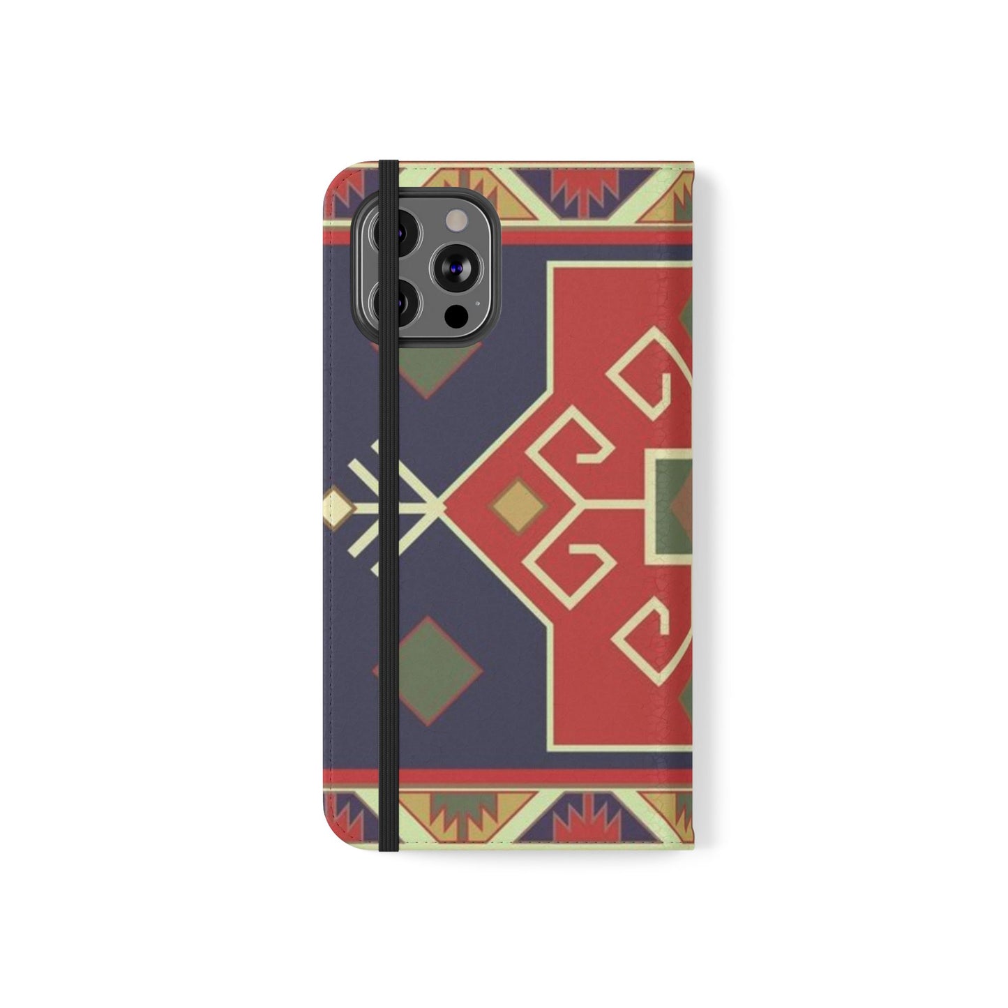 Stylish Flip Cases with Geometric Pattern - Phone Wallet Cover for Trendy Protection