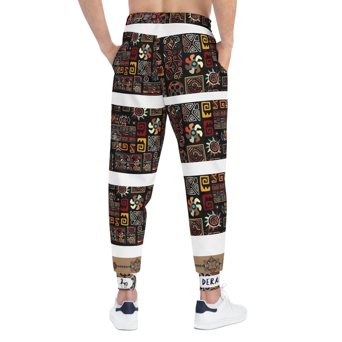 Tribal Pattern Athletic Joggers - Stylish & Comfortable Activewear - Deracco