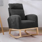 JA505 Beige Velvet Rocking Chair With Organizer