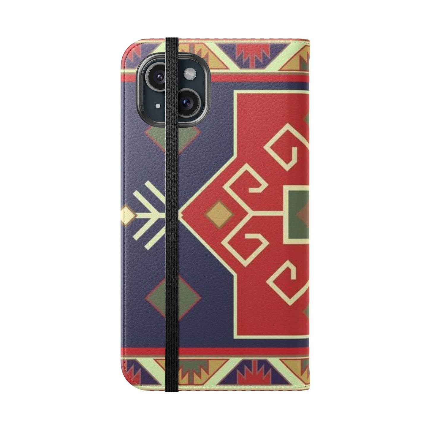 Stylish Flip Cases with Geometric Pattern - Phone Wallet Cover for Trendy Protection