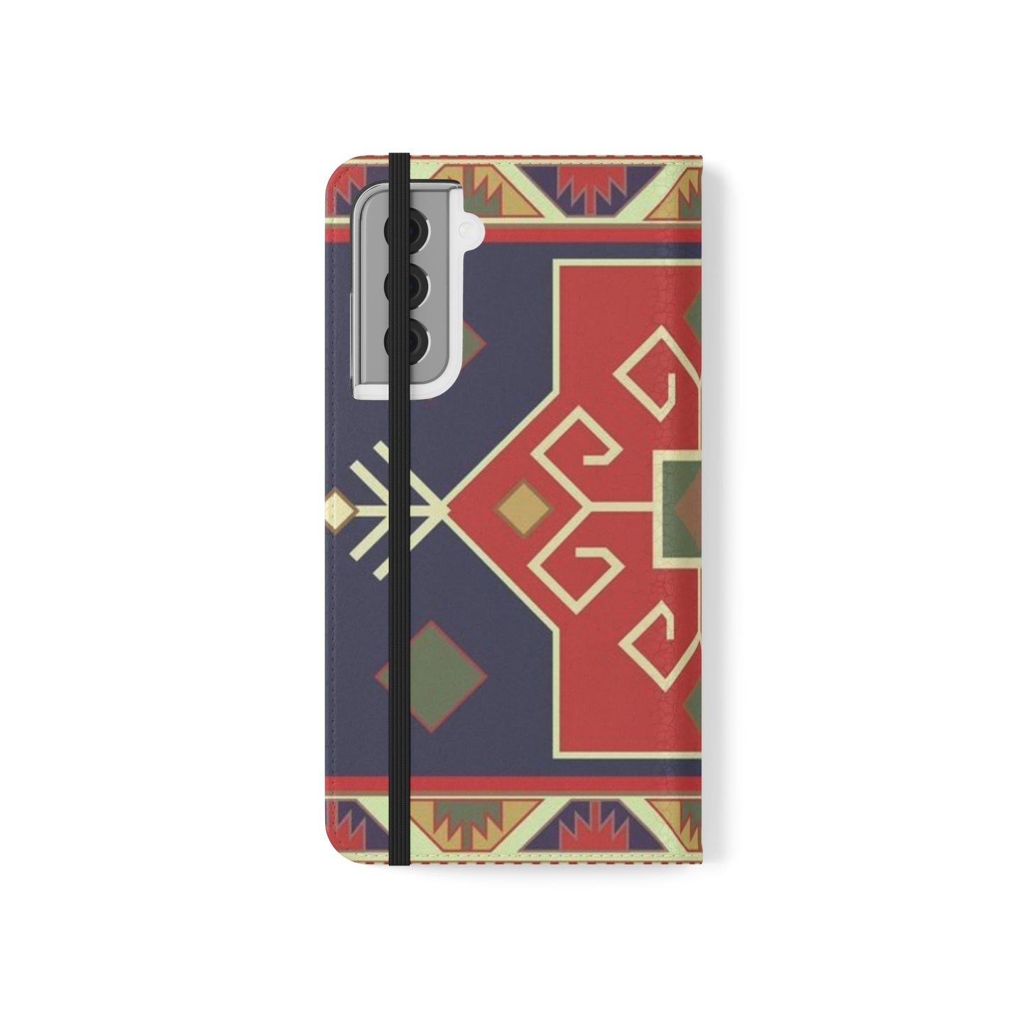 Stylish Flip Cases with Geometric Pattern - Phone Wallet Cover for Trendy Protection