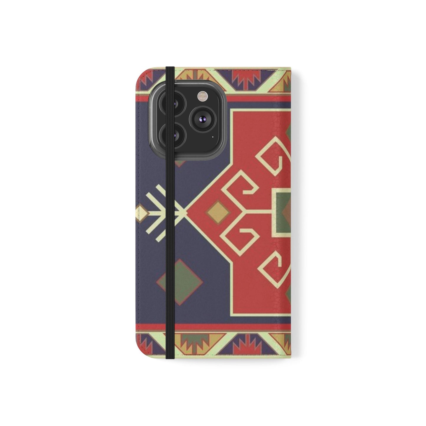 Stylish Flip Cases with Geometric Pattern - Phone Wallet Cover for Trendy Protection