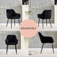 Black Dining Chairs Set of 4 Velvet Upholstered Seat with Black Legs for Dining Room Mid Century Modern Chairs for Living Room Side Chairs