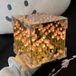 Creative Diy Tulip Flower Sea Cube Three-Dimensional Small Night Lamp Material Package for Girlfriend Couple Girlfriends