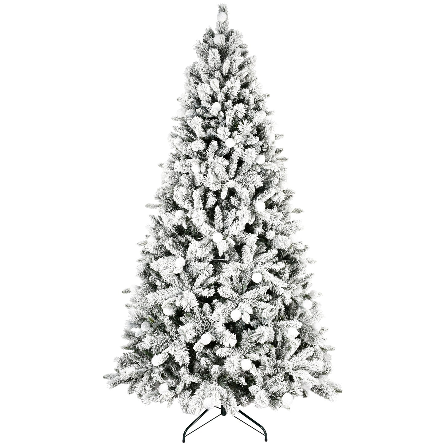 The 8-foot Spotlight Christmas Tree Features Easy-to-use Power And Memory Line Technology, 470 Bi-color LED Lights With 10 Functions, G45 Bulbs And 1793 Tips