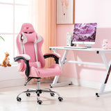 Pink Gaming Chair Ergonomic Computer Chair,Gamer Chair Pink Office Chair Gaming Massage Chair