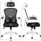 Office Chair, Ergonomic Desk Chair, Computer Chair, Office Desk Chair, Ergonomic Chair, Mesh Computer Chair with Adjustable Headrest and Lumbar Support, Home Office Chair White