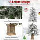 1 Pc 6 Feet Artificial Xmas Tree With 589 Flocked Branch Tips And 48 Xmas Balls